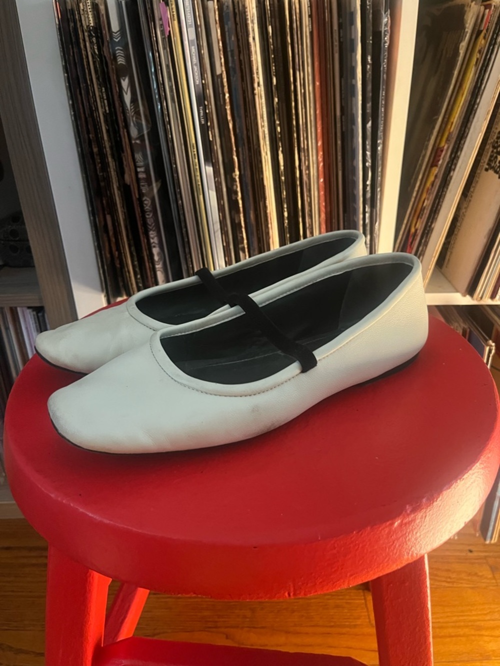 Franco Sarto genuine leather ballet flats white size 9.5